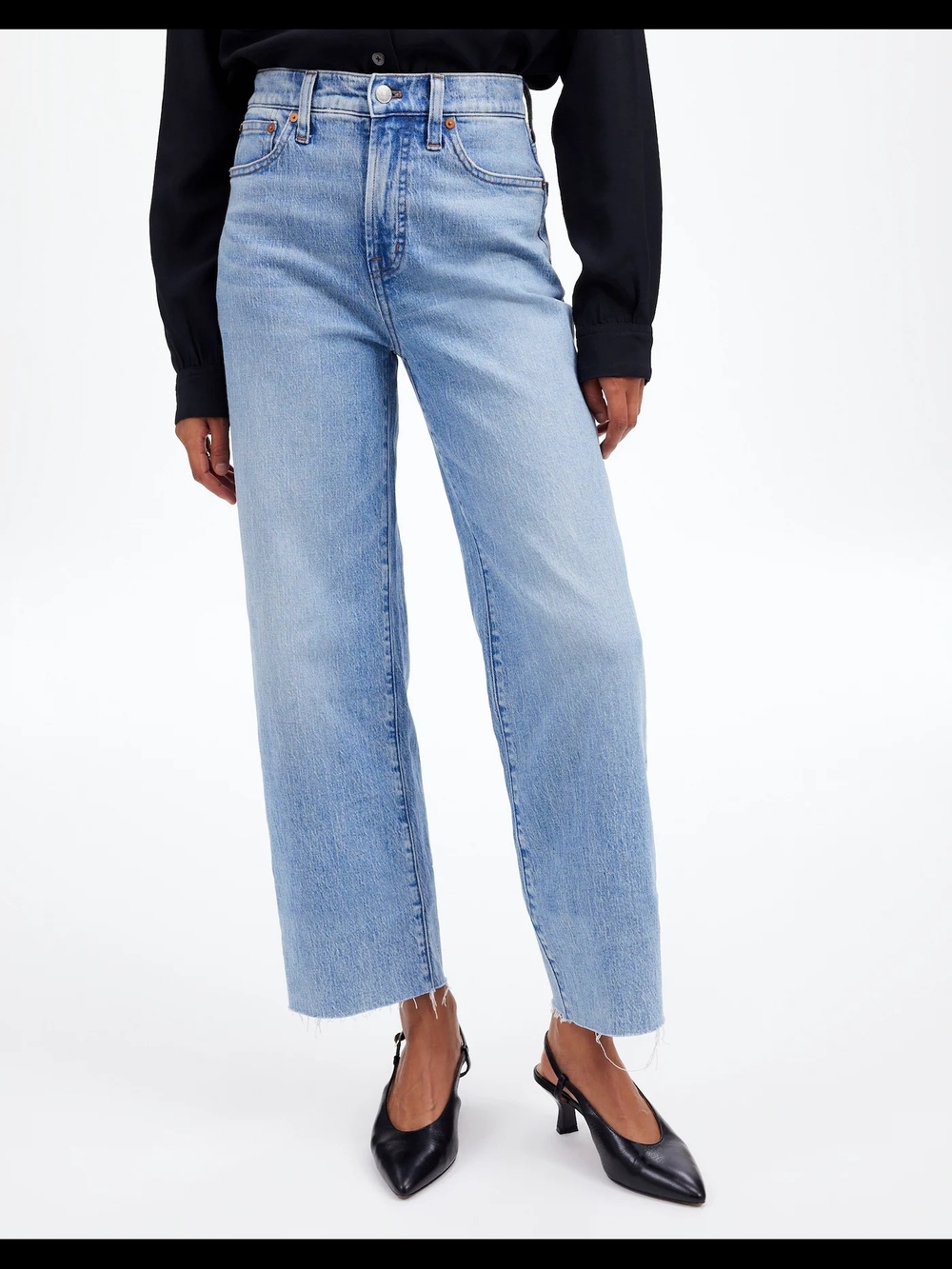 Madewell Light Wash The Perfect Vintage Wide-Leg Crop Jeans 28 SOLD OUT ONLINE